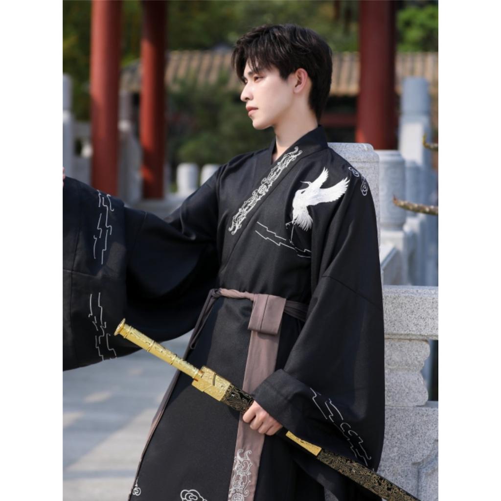 Southern And Northern Dynasties And Warring States Period Chinese Wei And Jin Dynasty Style Hanfu For Men Chivalric Style Suit