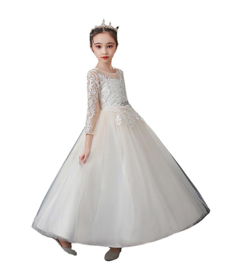 2022 New Girls' Long-Sleeved Princess Puffy Dress