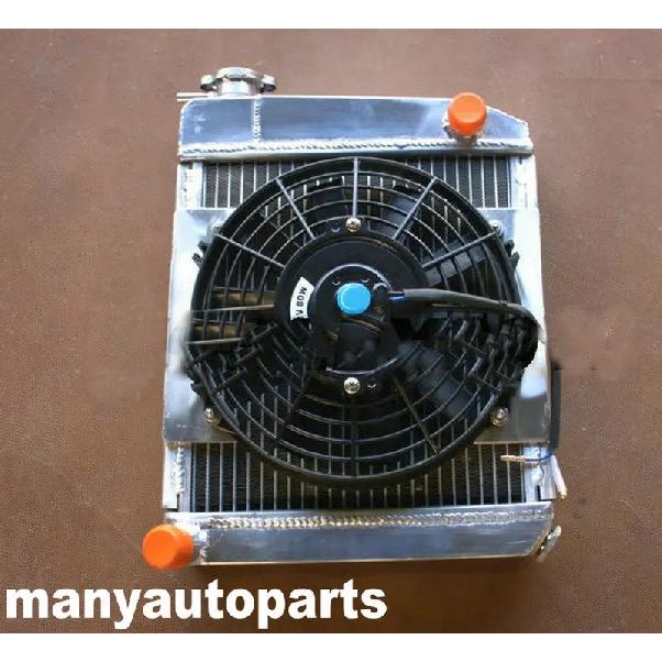 4 ROW Radiator+Shroud+Fan For Rover Mini Cooper S 1275 GT SPI Morris 1959-1997 MT 1960