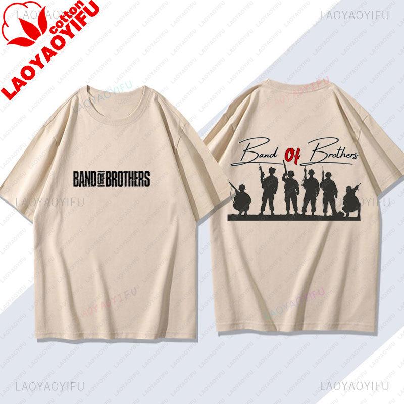 TV Play Band of Brothers TShirt Retro Style Unisex Graphic T Shirts Summer Streetwear Casual Classics Two Side Printed Tee Top