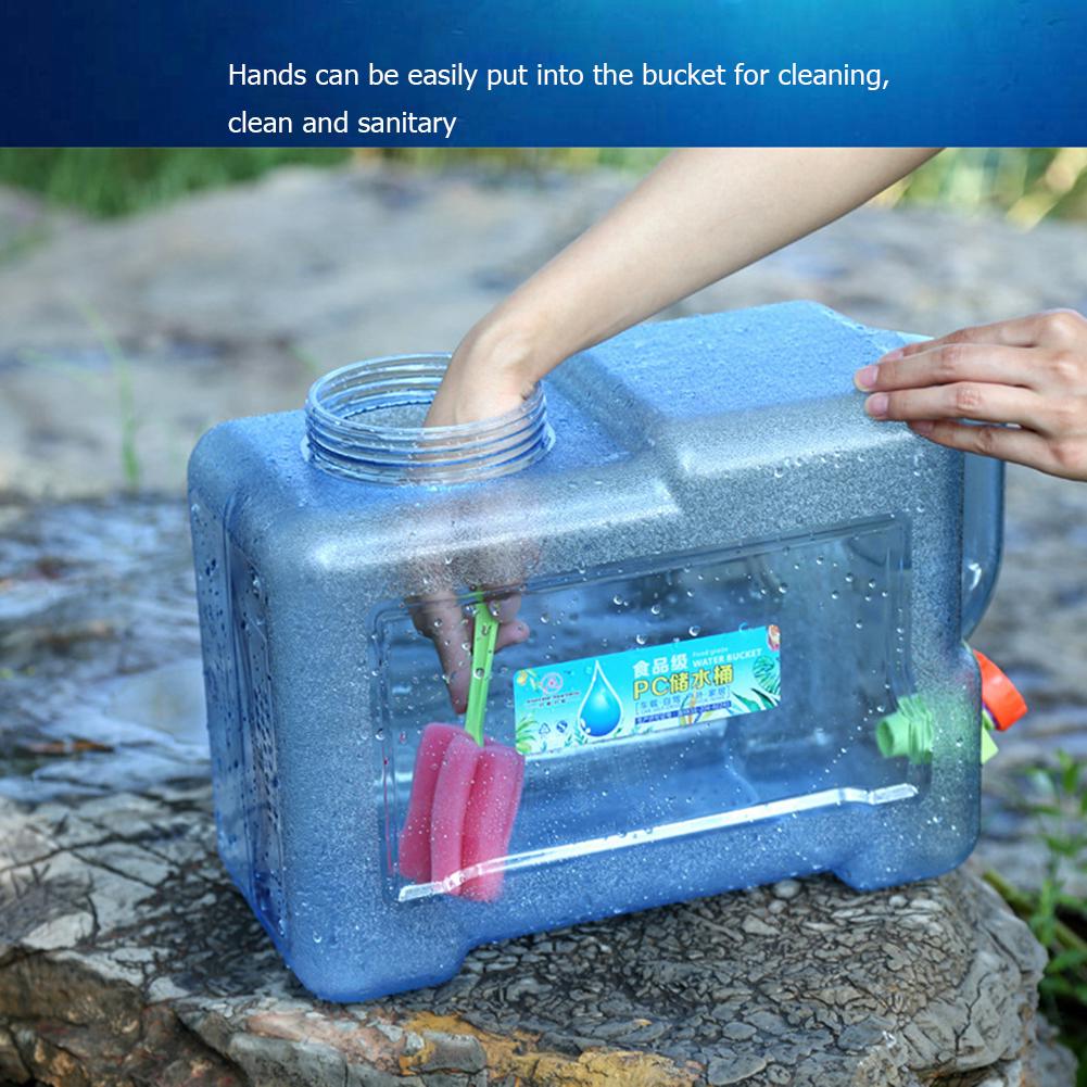 Secchio per Acqua Portatile da 5/7,5/8/10//12/15L Serbatoio Contenitore per Acqua Pura per Viaggio con Rubinetto per Campeggio all'Aperto Cottura Picnic Escursionismo