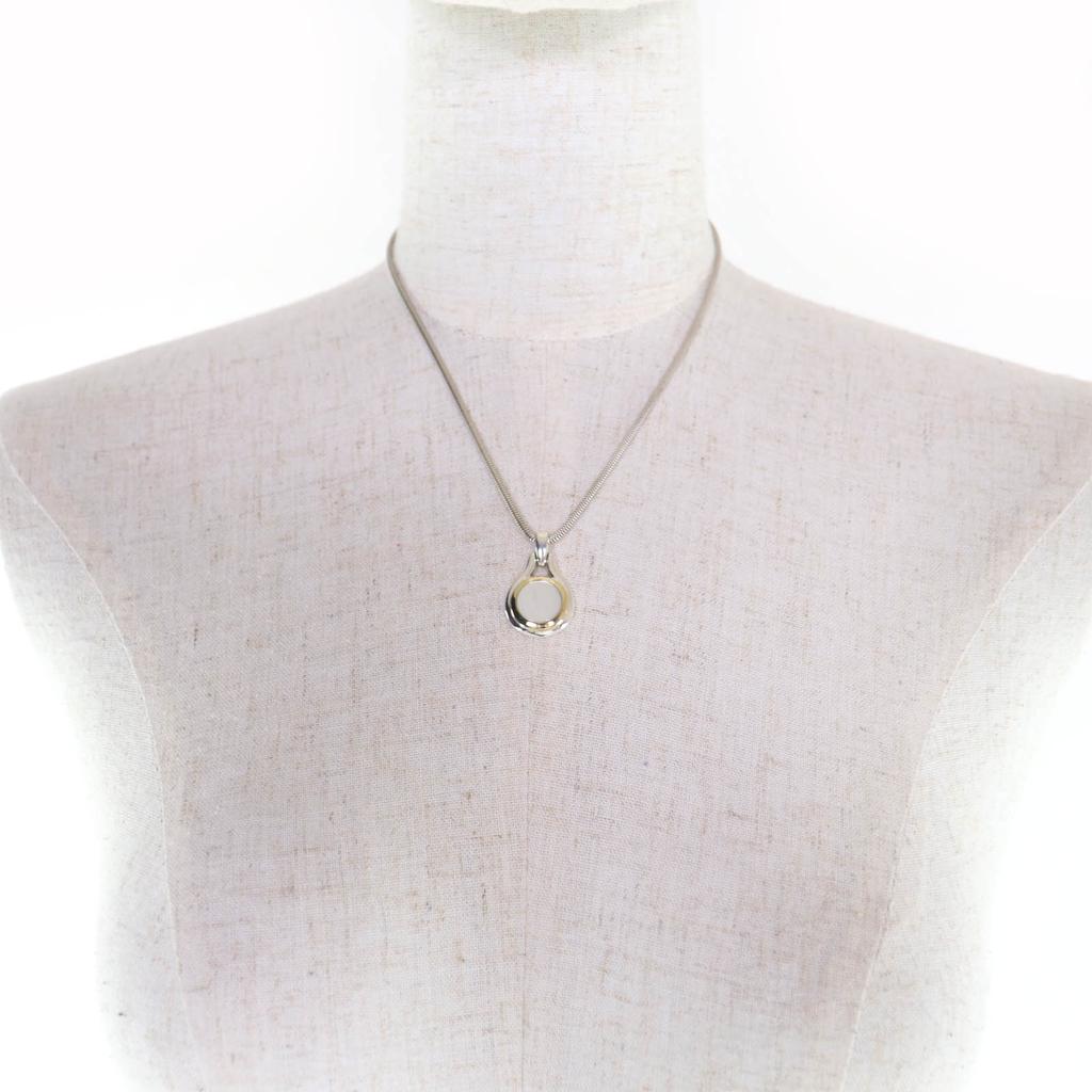 Excellent TIFFANY&Co. Necklace Mother-of-pearl Accents Gold 925 Women Used