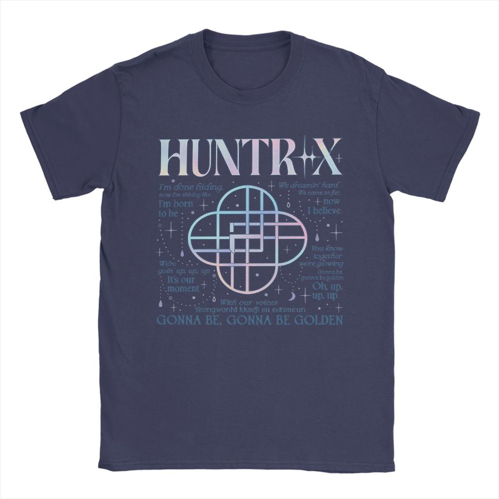 Men's T-Shirts Huntrix Logo Kpop Demon Hunters Awesome Cotton Tee Shirt Short Sleeve  T Shirt Round Collar Tops Birthday Gift