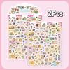 2/3Pcs Cartoon Cute Retro Mini Animal Stickers Handbook Notebook Planner Diary Series Decorative Memo Paper Cutting Film Decals