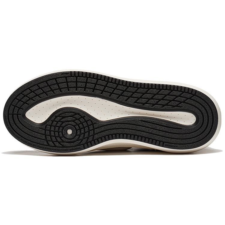 Li Ning Cloud Travel C4D Thick Sole Wear Resistant Shock Absorbing Trendy Low Top Casual Shoes Men Casual Shoes Black White AZGT089-2