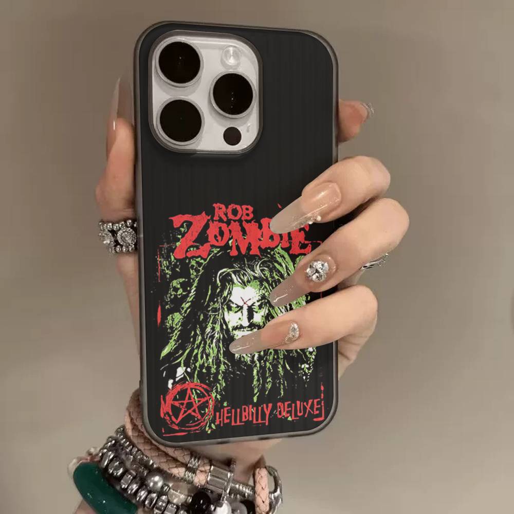

Retro Singer R-Rob Z-Zombie Phone Case For IPhone 17 16 15 11 12 13 14 Pro Max Soft Corrugated Silicone Cover Case iPhone 16 plus