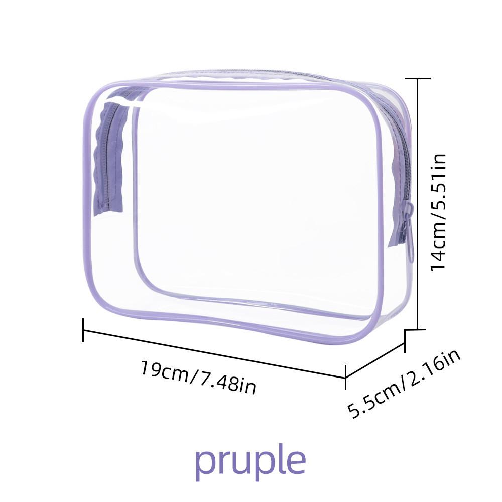 Pvc Transparent Travel Makeup Bag With Multipurpose Storage For Airport Security Screening