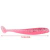 20 STÜCKE 7,5 cm Weichem Kunststoff Angelköder t schwanz Grub Wurm Köder Fisch Tackle Zubehör(Rosa)