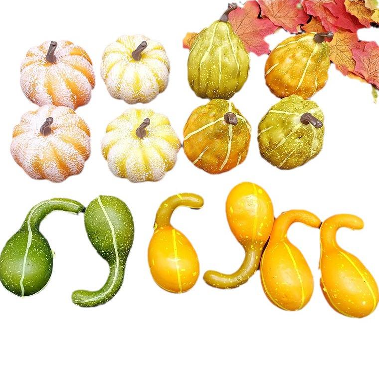 White and Yellow Pumpkin Model for Halloween and Christmas Decoration Wreaths