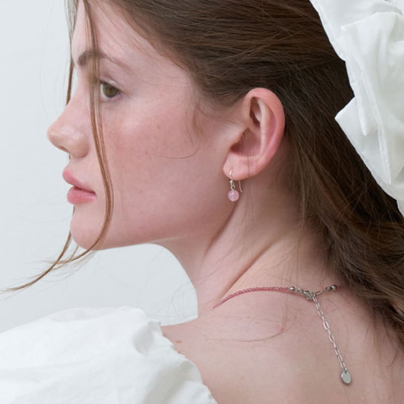 LOVE ME MONSTER [Silver] Petit Gem Drop Earrings (L242MER020)