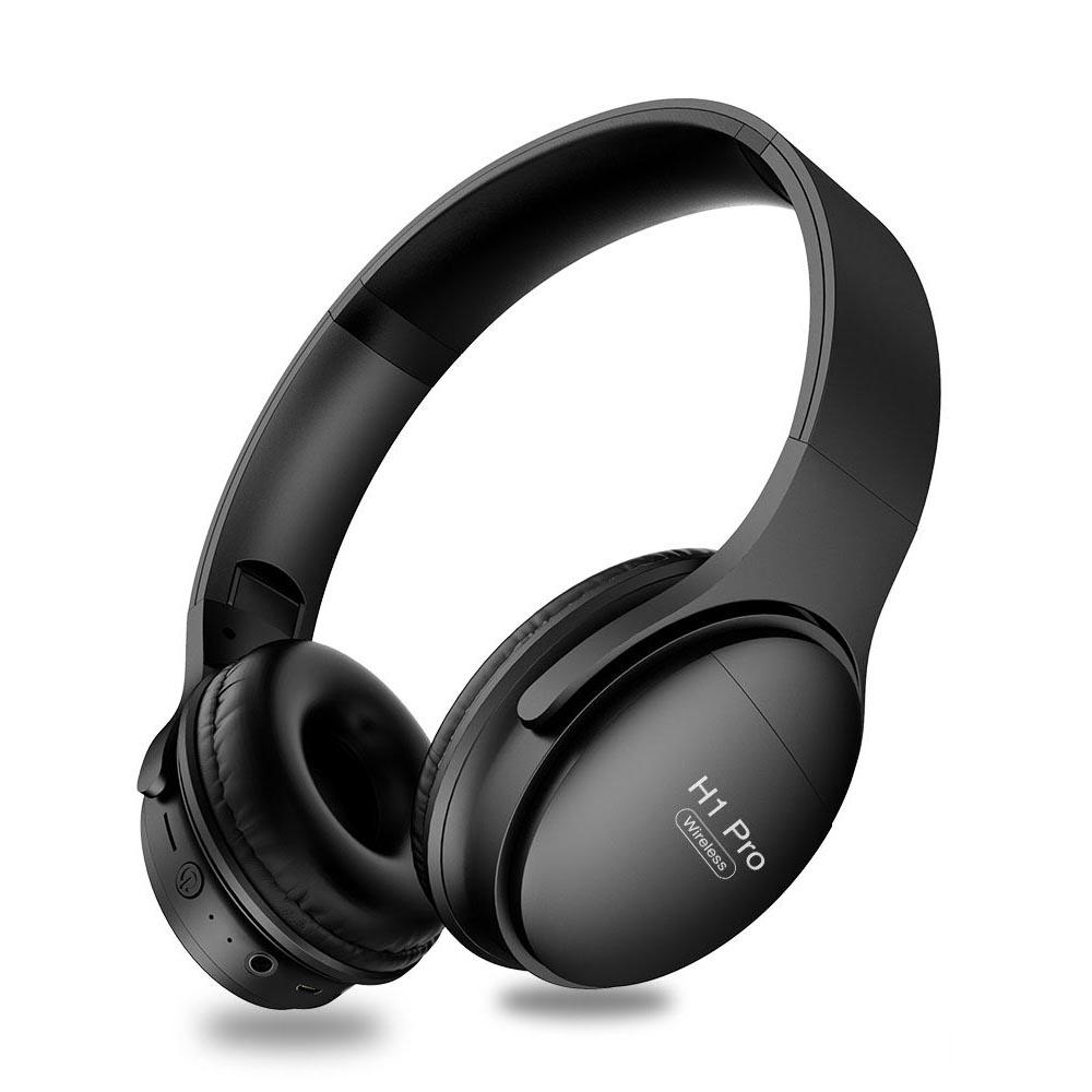 

H1 Pro Bluetooth наушники Hifi стерео беспроводные наушники игровые гарнитуры накладные наушники с шумоподавлением и микрофоном поддержка TF карты чёрный
