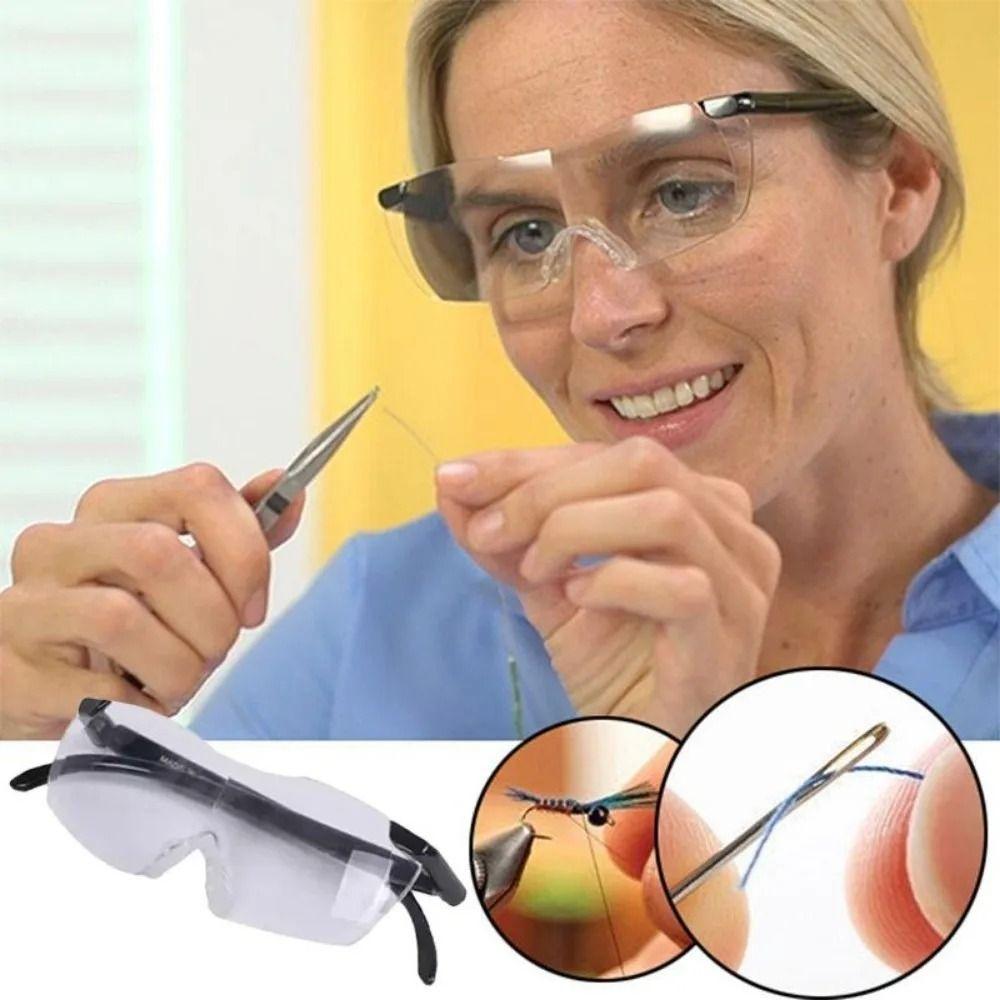 250 Degree Magnifiers Eyewear Lightweight Frameless Eyeglasses Comfortable Working Goggles  Men