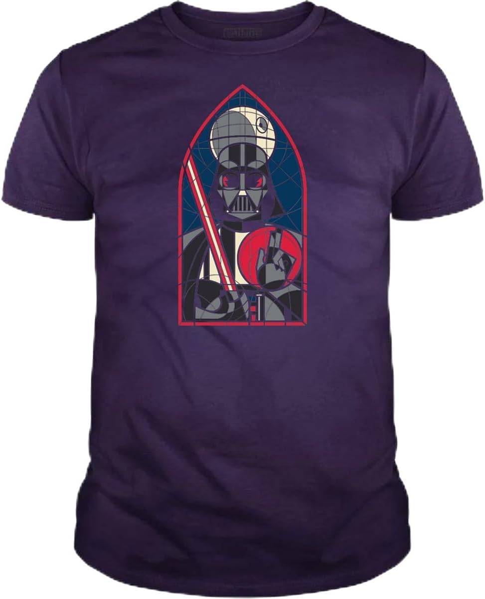 

Dark Lord T Shirt - Stained Glass Art Wars Cotton Shirt for Mens & Womens - Short Sleeve Crew Neck Soft Fitted Tees S разноцветный