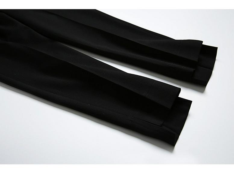 Women's Off-White High-Waist Slim Cigarette Pants - Light, Straight, Casual Spring Style