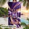 Beach Towel Anderlecht FC Print Custom Name Text Soft Towel for Swimming Pool