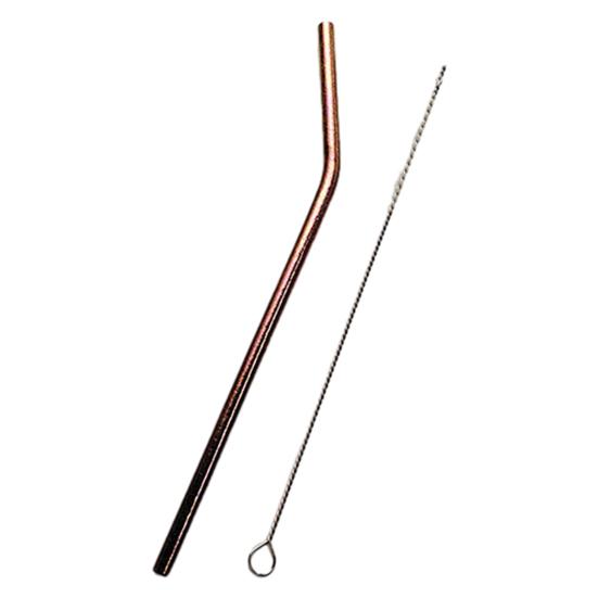 Stainless Steel Straw Reusable BPA-free Colorful Ice Flower Design Drinking Straw with Cleaning Brush
