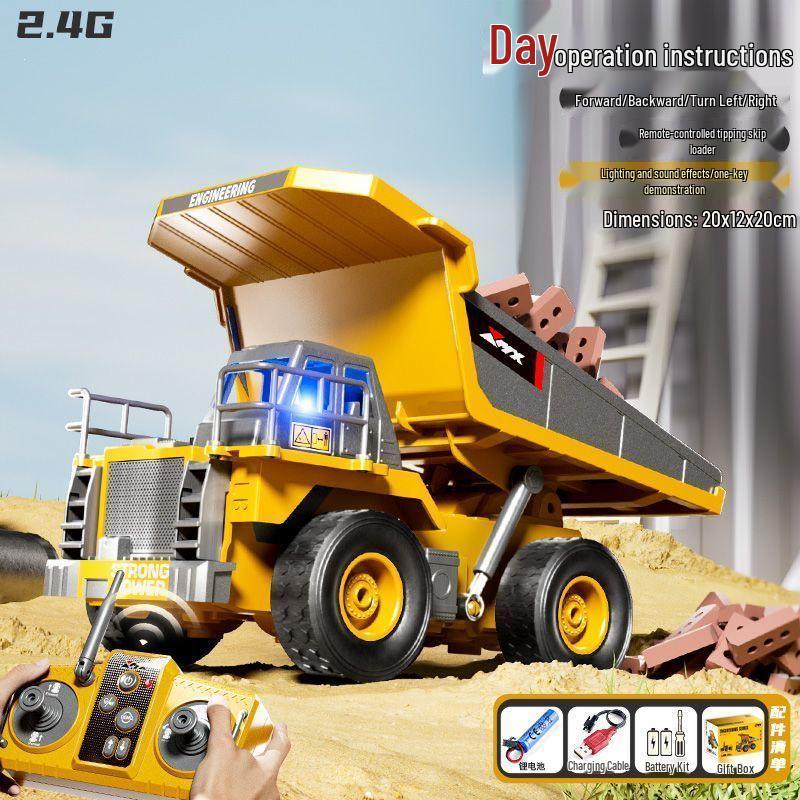 Alloy Electric Remote Control Excavator 2026: Multi-functional Large Toy for Boys Education