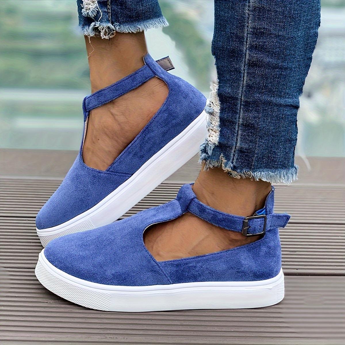 

Модная весенне-осенняя обувь для женщин, кроссовки, женские повседневные больших размеров 36-43, дышащие, удобные туфли на платформе, лоферы с круглым носком 43 синий