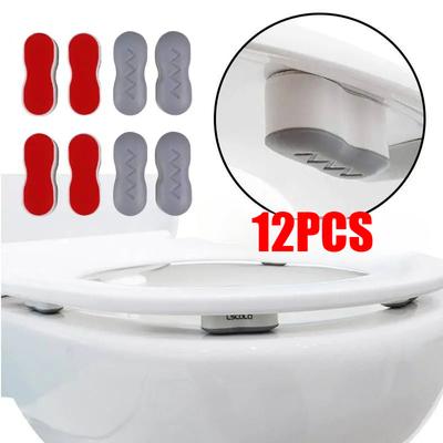 12 STÜCKE Universeller Toilettendeckel Puffer Rutschfeste Toilettensitzpuffer Gummipads Puffer Packung-weiß Stopper Puffer Stoßdämpfer 4/8/12 Stück