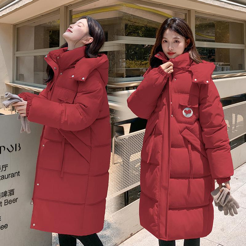 Down cotton coat for women, 2025 winter new style cotton coat, medium and long fashionable all-matching thick loose figure-flattering winter coat