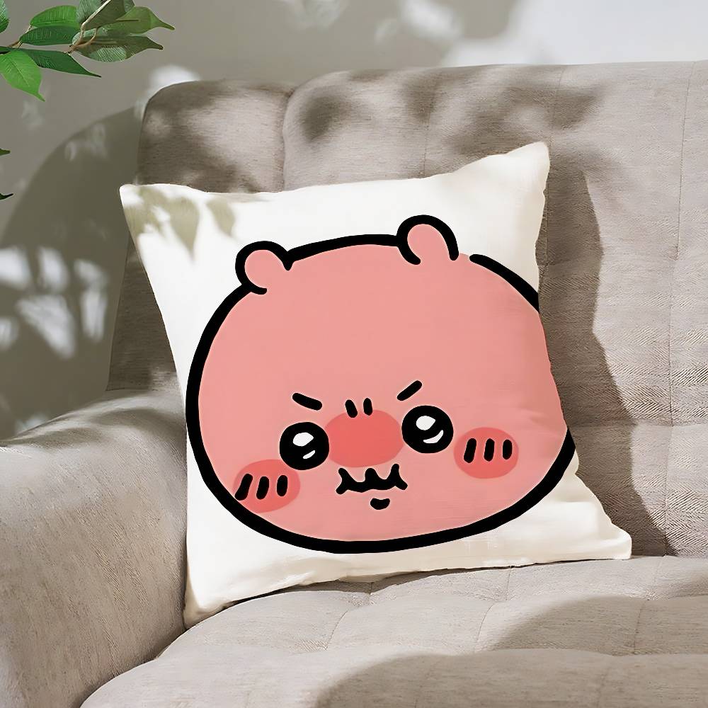 Cute C-chiikawas Pillow Case Cushion Cover Soft Cute Throw Pillow Case For Car Sofa Pillowcase Polyester With Zipper