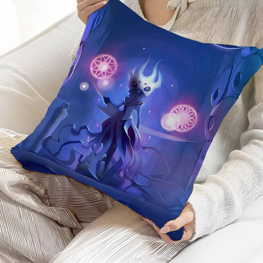 

Game H-Hollow K-Knight Cushion Cover Polyester Sofa Cushions Decorative Throw Pillows Home Decoration Pillowcover 12x12Inch