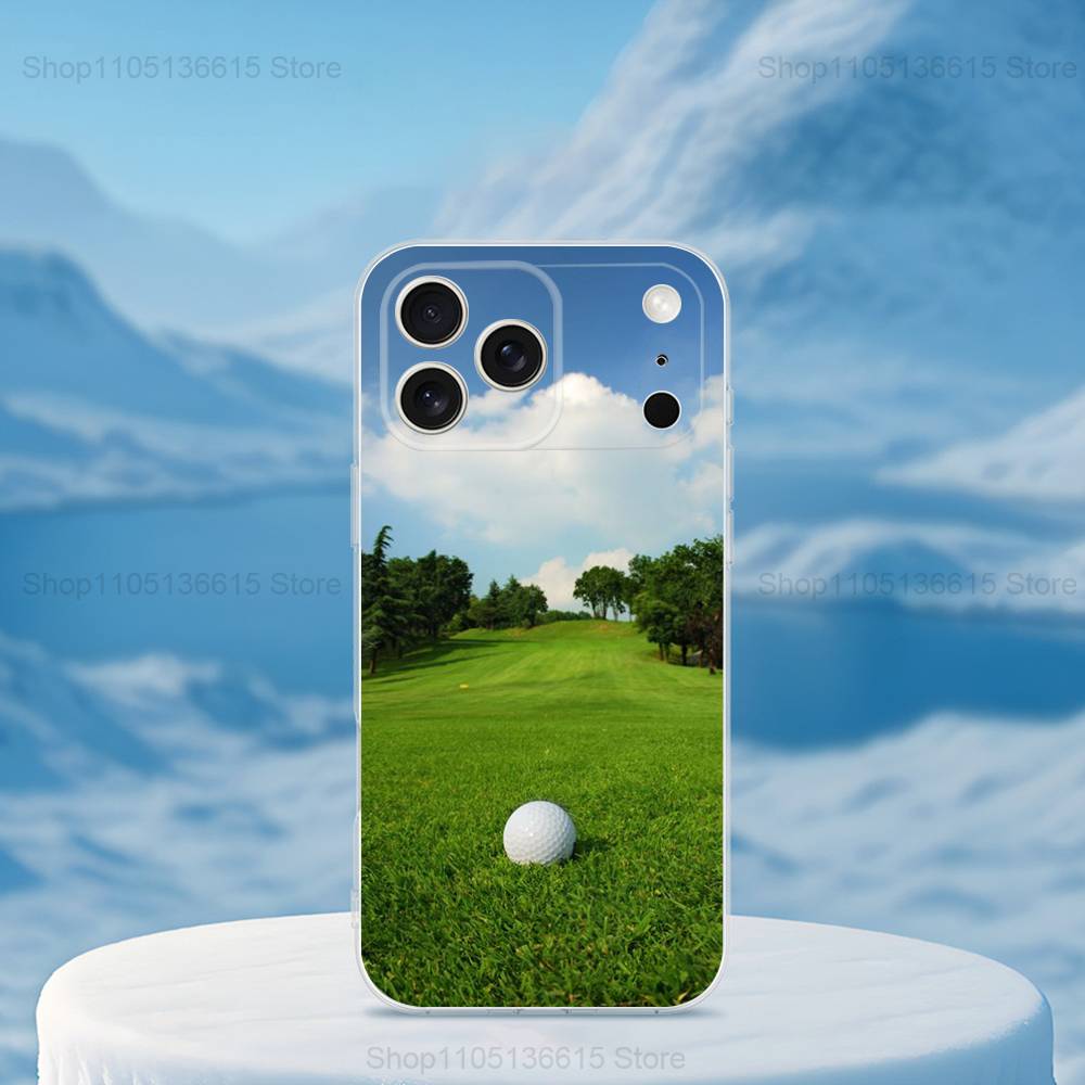 Sport Golf Ball For iPhone 12,Mini,16,X,13,XR,15,Pro,17,Plus,11,Max,14,SE,XS,Transparent Soft Cover Case