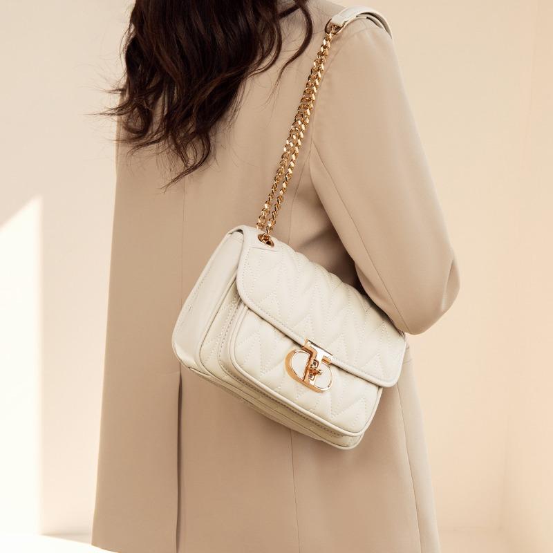 Light Luxury Diamond Grid Bag  Versatile Chain Bag  Women's Shoulder Crossbody Bag  Small Square Bag