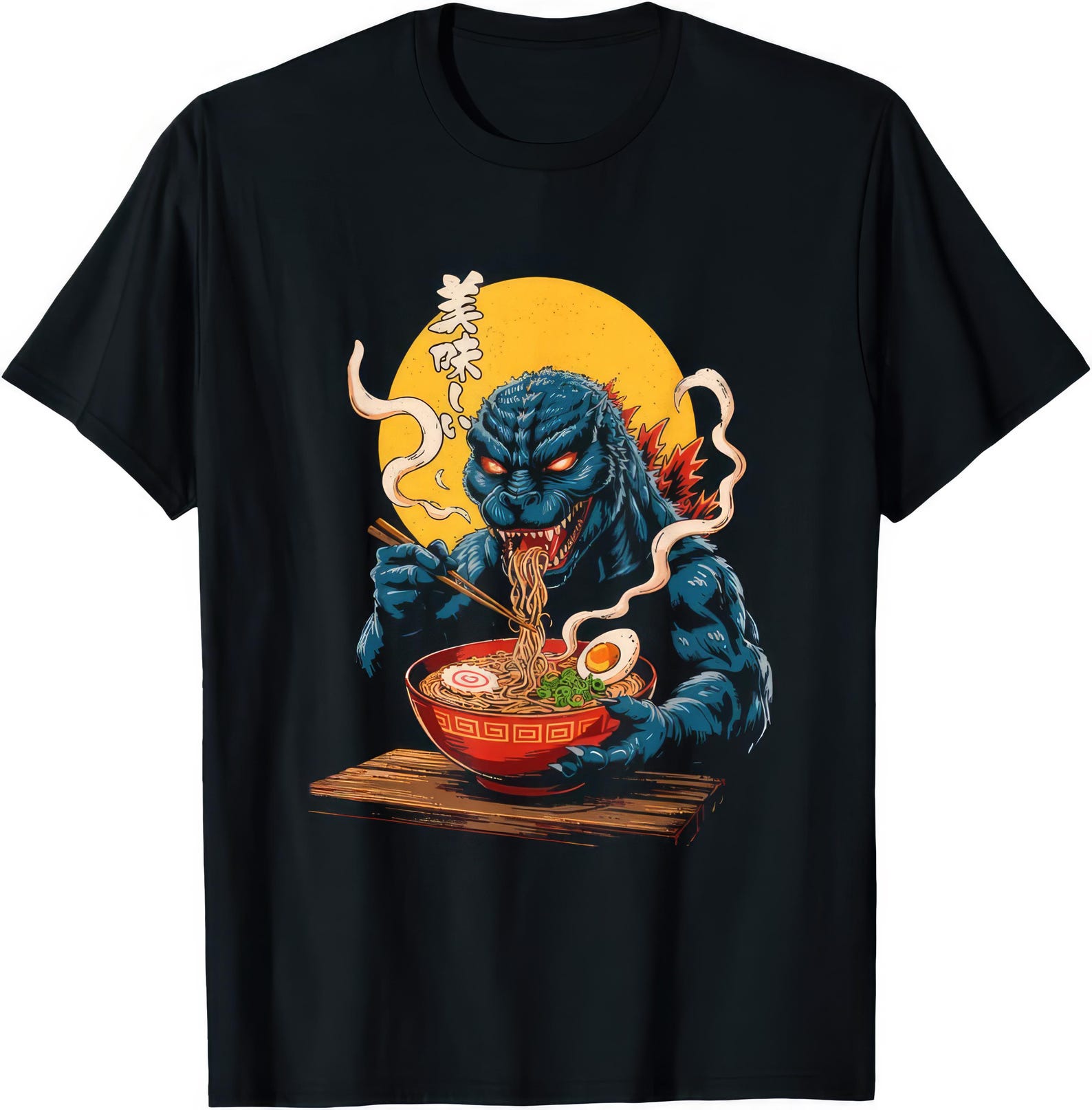 Kaiju Ramen T shirt - Funny Anime Monster Graphic Tee XL