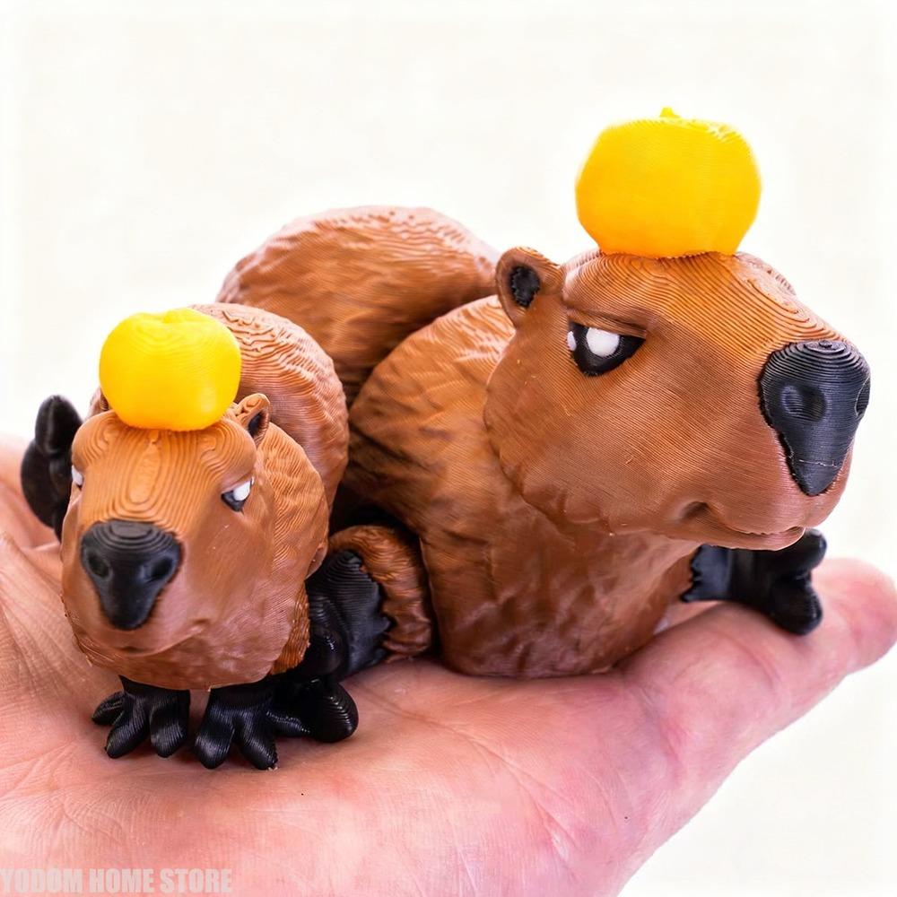 3D Printed Capybara Multi-jointed Action Figure Cute Animal for Home Decoration Accessories Desk Figurines