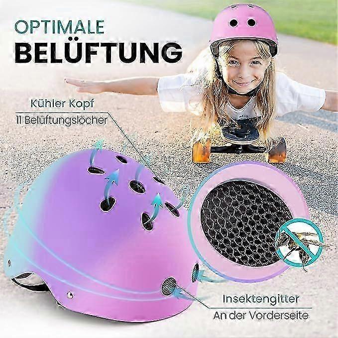 Kinder Skateboardhelm - TÜV Rheinland GS-zertifiziert - Ab 3 Jahren - Kinder Mädchen Fahrradhelm - Deutsche Marke Kinderhelm - Skateboardhelm