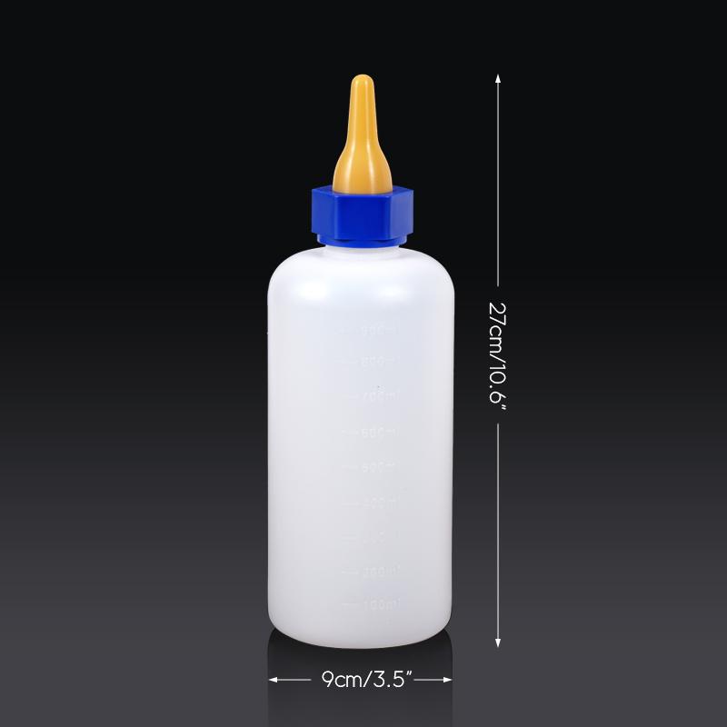 

900ML Lamb Feeding Bottle Calf Pglet Cub Feed Yellow Pacifier Farm Breeding Animal Husbandry Nursing Bottle Sheep Goat Feed Tool