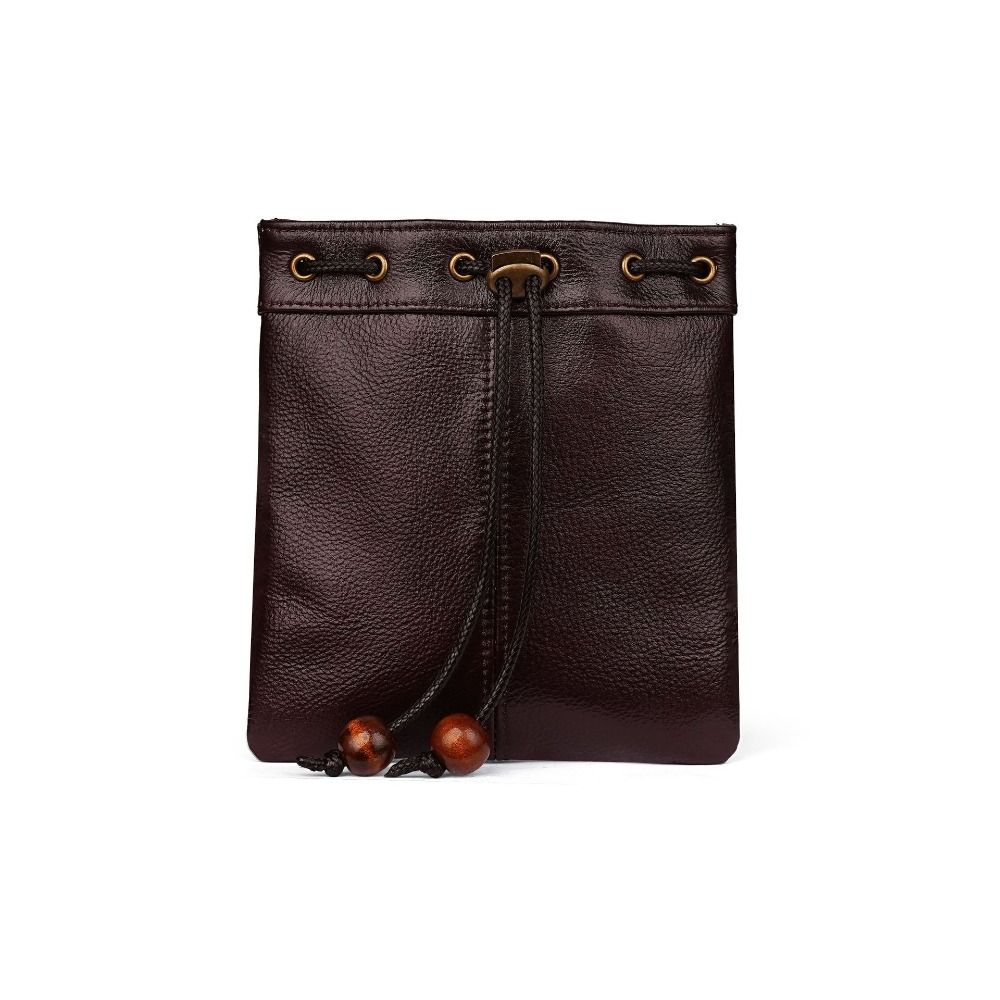 Organizzatore Pelle PU Pelle PU Sacchetto Coulisse Due Misure Chiusura Coulisse Portamonete Stile Medievale Organizzatore Monete Donne Uomini