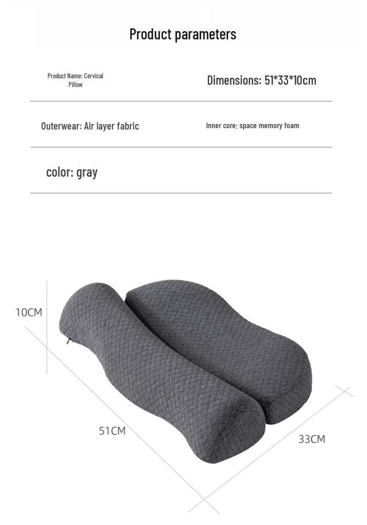 Cervical Support Memory Foam Pillow for Neck Protection and Enhanced Sleep