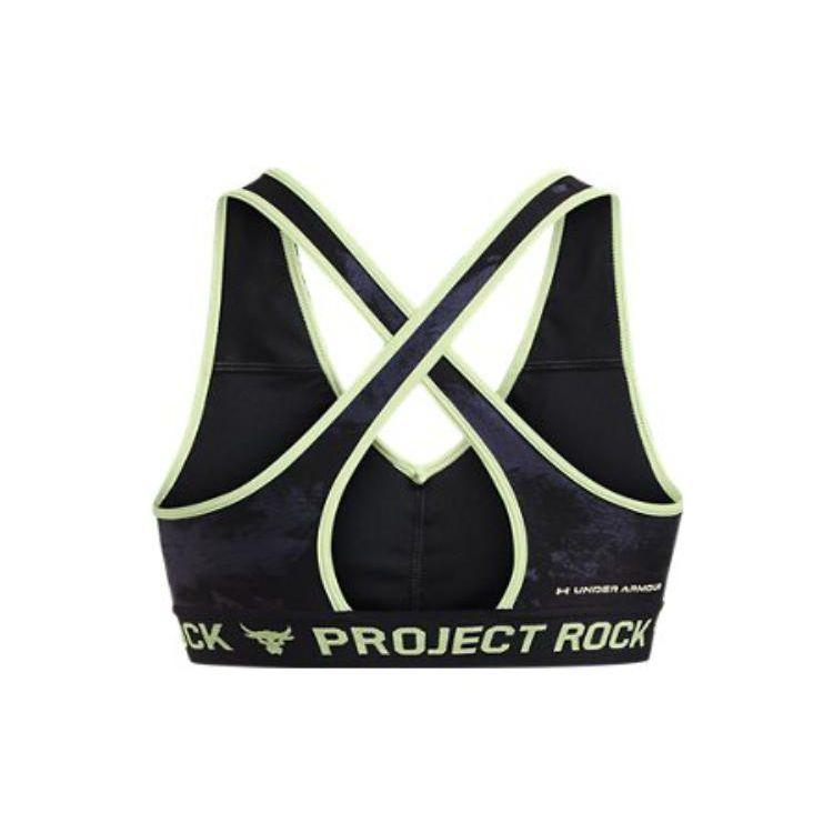 Under Armour Reggiseno Sportivo con Stampa Lettere Supporto Medio Donna Intimo Nero 1374640-001