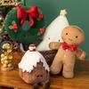 Adorable Christmas Gingerbread Man Plush Toy Pillow Doll Ornament