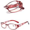 Flower Printed Folding Presbyopic Glasses Zinc Zinc Alloy Anti Blu-ray Eyewear  Outdoor