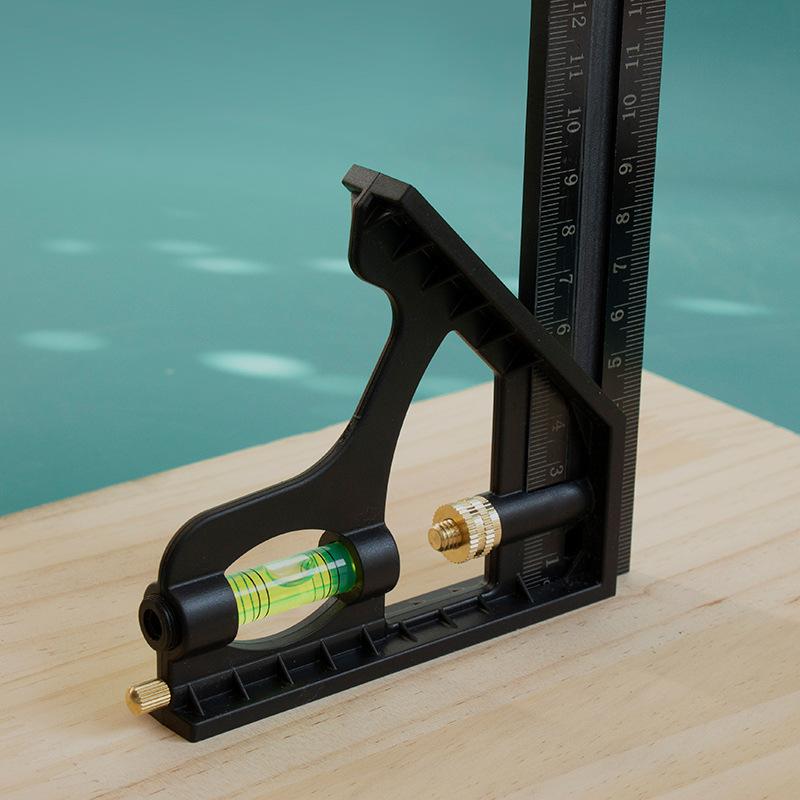 150/200/250mm Multifunctional Combination Movable Ruler Protractor Angle Ruler Level Aligner Inclinometro Woodworking Tools