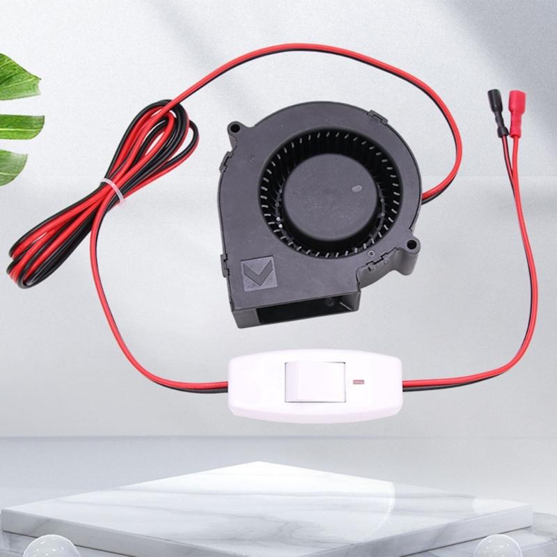 Industrial Heavy Duty Cooling Fan 12V 7000RPM High Speed Blower For BBQ Stove Electronic Equipment Temperature Control