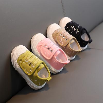 Chaussures pour enfants, baskets plates en toile, bout rond, à enfiler, décontractées, respirantes, unisexes, solides, pour garçons et filles