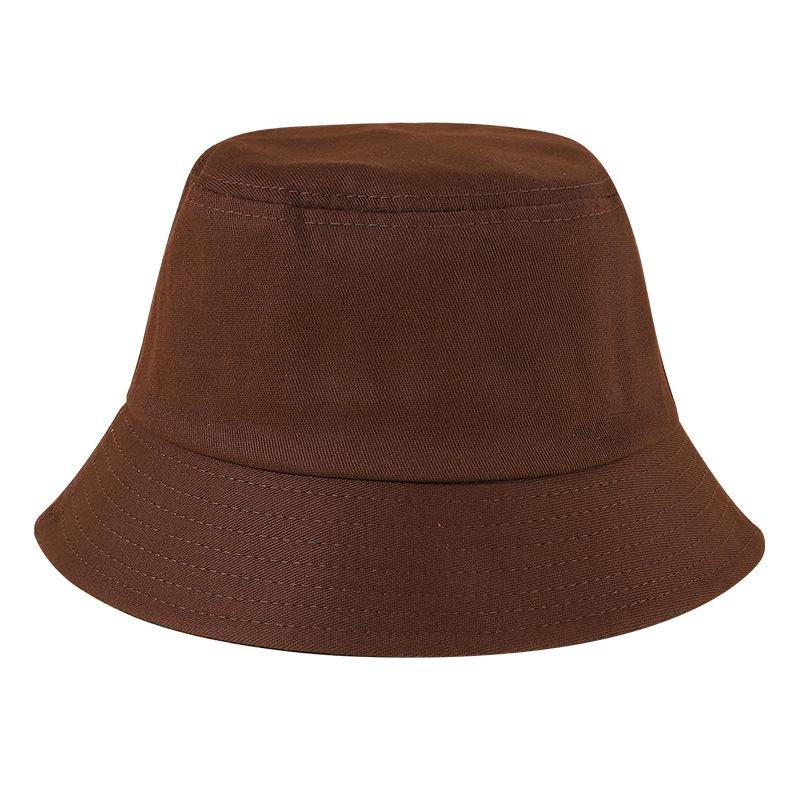 Custom Adult Cotton Bucket Hat Sublimated and Embroidered Wide Brim Round Hat for Summer Outdoor Use Solid Casual Style