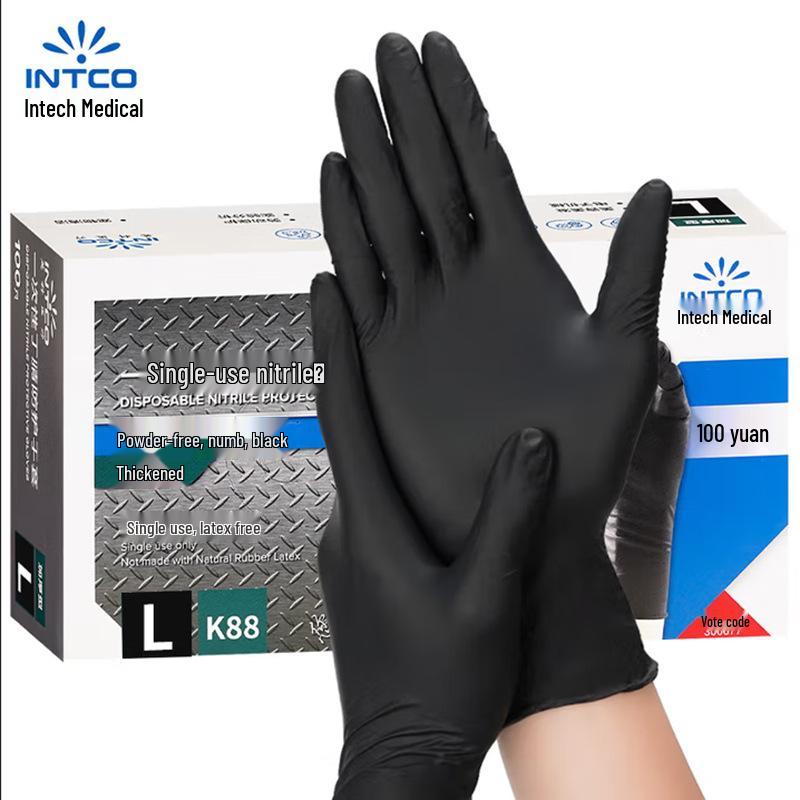 Inco Durable Food-Grade Nitrile Gloves for Kitchen and Cleaning