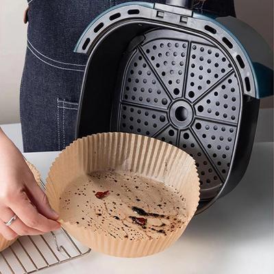 25/50 piezas de papel desechable para freidora de aire, papel pergamino antiadherente para freidora de aire