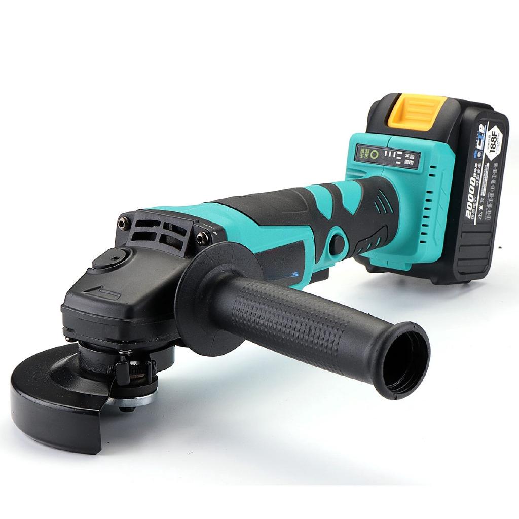 Electric Angle Grinder Cordless Brushless Tool 18V Rechargable Lithium Li-ion Battery for Polishing Cutting Grinding New