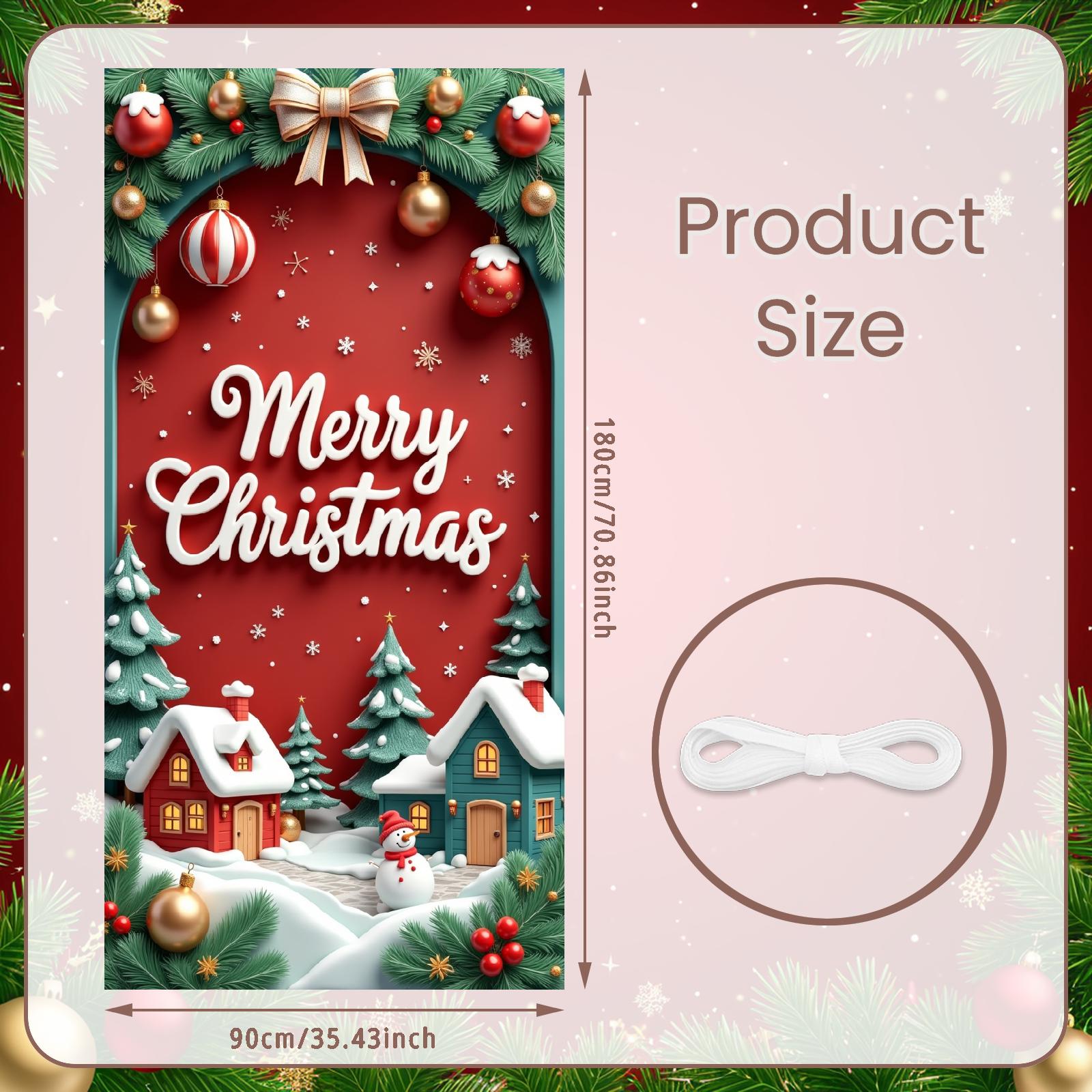 Рождественский баннер Праздничный дизайн Баннер для рождественской вечеринки Зимнее украшение Традиционные украшения Сезонный баннер для праздника