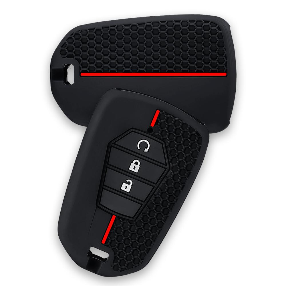 New 3 Buttons Silicone Car Key Cover Remote Control Fobs For Isuzu Dmax D-Max Mux  + D-Max Mu-X 3.0 Mux Accessories Box