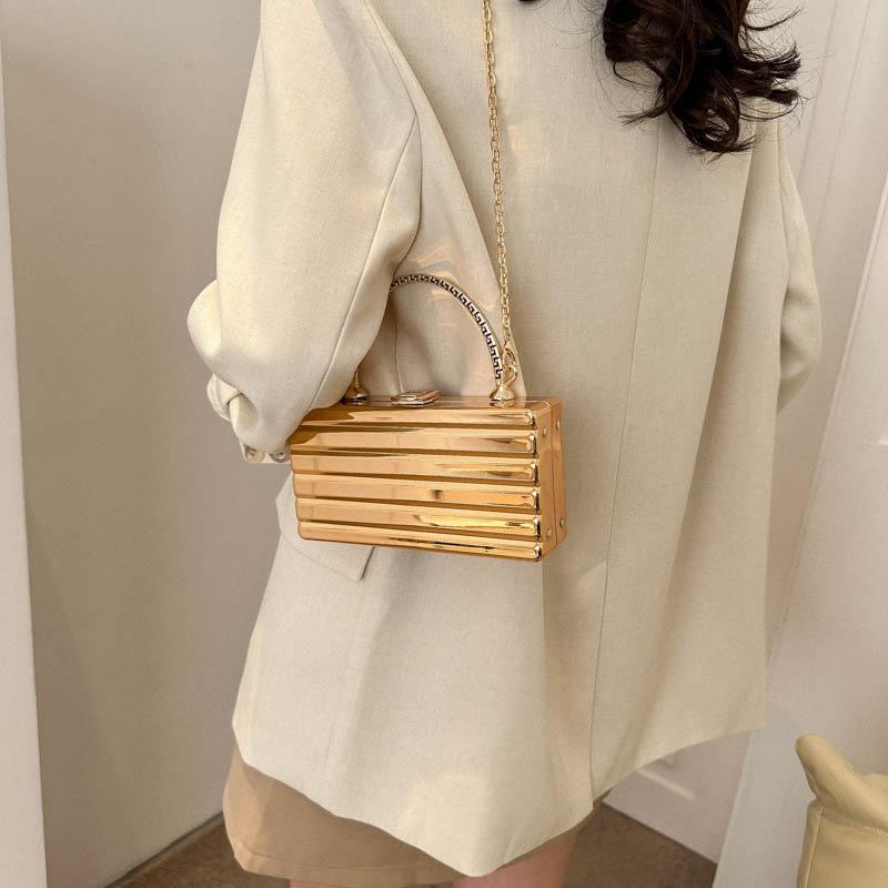 Acrylic Bag New 2025 European and American Fashion Ice Crack Personalized Handbag Ins Women's Messenger Box Bag