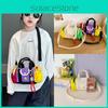 Color Design Blocking Kid Casual Single Shoulder Cylindrical Bag Pendant With