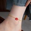 MERRYMOTIVE Gypsy flower point anklet (Red)