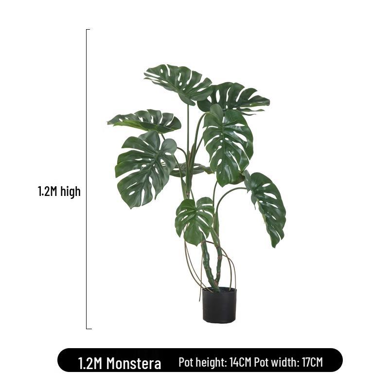 Monstera Bionic Bonsai – Luxury Indoor Faux Floor Plant for Decor
